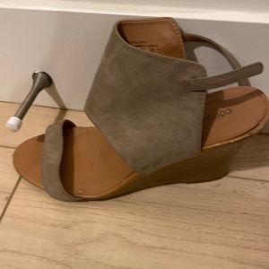 Size 11 - Target - wedges - gray brown color- highly used scuffs on shoes
